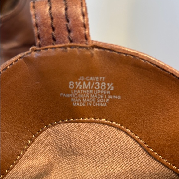 Jessica Simpson Cavett Brown Leather Western Booties Sz 8.5M - Picture 5 of 7